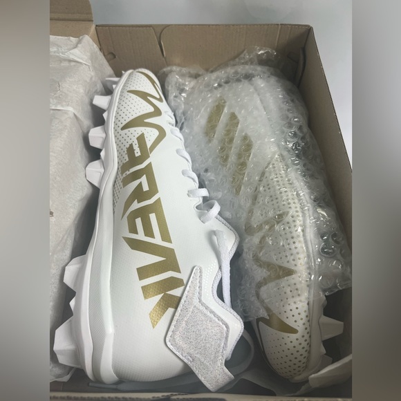 NEW Adidas Freak Spark Mid "White/Metallic Gold" Men's Football Cleats - Picture 7 of 7
